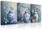 Piy Painting Art Mural Sur Toile En Porcelaine, Peinture Décorative Murale Fleur De Prunier, Birdie Impression Sur Toile Pour Chambre à Coucher Salon Salle De Bain Entrée, 3 Pièces, 30x40 cm/90x40 cm
