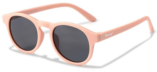 Maesy Kinder Sonnenbrille für 6-12 Jahre - UV400 Polarisierter Schutz - Flexibler und Biegsamer Rahmen - Sichere und Bequeme Sonnenbrille Kinder - Rosa - Novi
