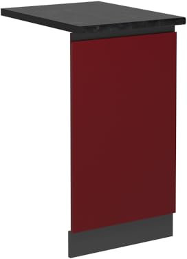 Vicco Panel Frontal del lavavajillas R-Line, Rojo, 45 cm, ET Antracita