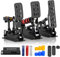 SIMSONN Plus X Sim Racing Pedals PC Racing Simulator Lastzelle HE Hydraulikpedale Unterstützung für haptische Pedale Reactor (Schwarz-P3-H3)