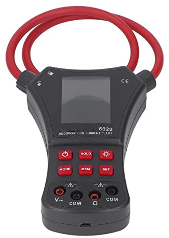 Flexible Clamp Meter, Non- AC Current Tester 10000A, USB Data Logger with 600组 Storage, IP54 ABS Clamp Multimeter for Tight Spaces, Automotive & Mains Voltage Diagnostics