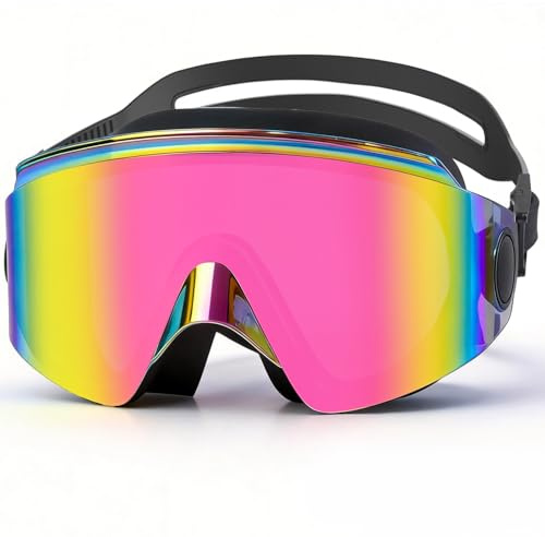 Victoper Gafas de natación, gafas de buceo para hombre y mujer, antivaho y protección UV, máscara de natación con lentes grandes