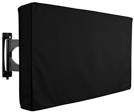 LOADBEIOI Funda para TV, Funda TV Negro Gris for Televisores 22-75 Pulgadas(Schwarz,46-48inches)