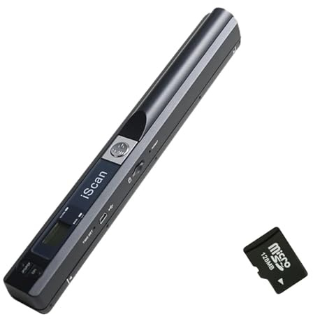 IScan Tragbarer, kreativer Handscanner for Dokumente und Bilder im A4-Format mit 900 DPI, USB 2.0, unterstützt JPG/PDF-Format(Scanner and SD Card)
