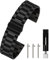 Berfine Unisex Edelstahl Schnellspanner Uhrenarmband 24mm Schwarz