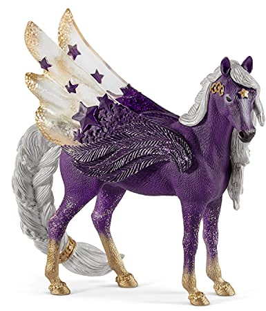 schleich BAYALA 70579 Fliegendes Einhorn Sternen Pegasus Spielset - Lila Goldenes Einhorn mit Flügel - Fantasy Einhorn Spielzeug - Figuren Set für Kinder ab 5 Jahren