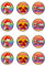Muffinaufleger Cupcakes Muffins Kindergeburtstag Feuerwehr F01 (Zuckerpapier)