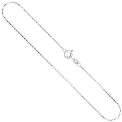 EDELIND Goldkette, Ankerkette rund Weißgold 585/14 K, Länge 70 cm, Breite 1.3 mm, Gewicht ca. 4.4 g., NEU