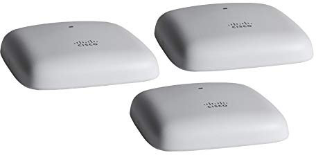 Cisco Business 140AC Wi-Fi Access Point, 802.11ac, 2x2, 1 GbE Port, Ceiling Mount,3 Pack Bundle,Limited Lifetime Protection (3-CBW140AC-B)
