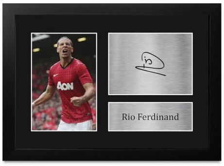 HWC Trading A4 FR Rio Ferdinand Geschenke gedruckt Autogramm Bild für Fans und Unterstützer - A4 Eingerahmt