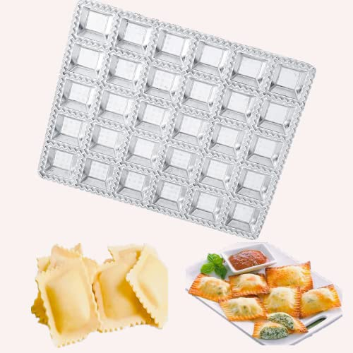 Moule de Ravioli de boulette, Fabricant de Moule de pâtisserie de boulette d'acier Inoxydable pour la Cuisine à la Maison Faisant Cuire Le Fabricant de Ravioli de Mini carrés