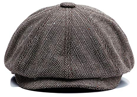 Ueither Unisex Schiebermütze Gatsby Schirmmütze 8 teilig Barett Cap Newsboy Flat Cap