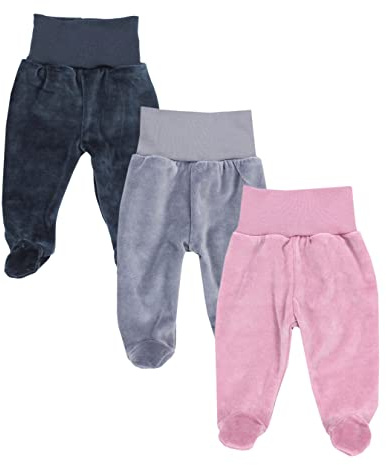 TupTam Mädchen Nicki Baby-Hose mit Fuß 3er Pack