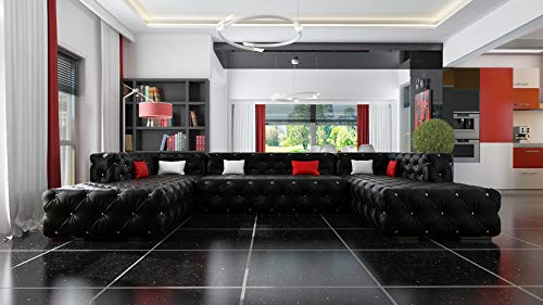 jvmoebel Ecksofa Chesterfield Wohnlandschaft Luxus Designer Sofa Couch Polster Ecksofa