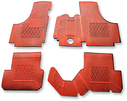 Tappetini vecchia 500 EPOCA D tappeti rossi in gomma per 126 auto set su misura antiscivolo GM-500-126 R