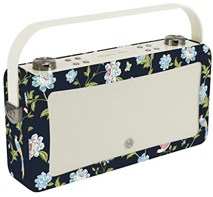 VQ Laura Ashley Hepburn Voice Smart Portable Bluetooth Speaker with Amazon Alexa Voice Control 20W Wireless Speakers with Bluetooth. Rechargeable Speaker with 8-Hour Playtime - Elveden Navy