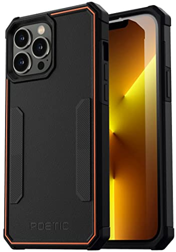 Poetic Neon Series Case Compatible with iPhone 13 Pro 6.1 inch (2021 Release), Dual Layer Heavy Duty Tough Rugged Lightweight Slim Shockproof Protective Case, Black
