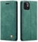 QLTYPRI Case for iPhone 11 Pro, Vintage PU Leather Wallet Case Card Slot Kickstand Magnetic Closure Shockproof Flip Folio Book Case Cover for iPhone 11 Pro - Dark Green