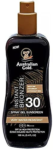 Australian Gold - Sunscreen Spray Gel w. Instant Bronzer 237 ml - SPF 30