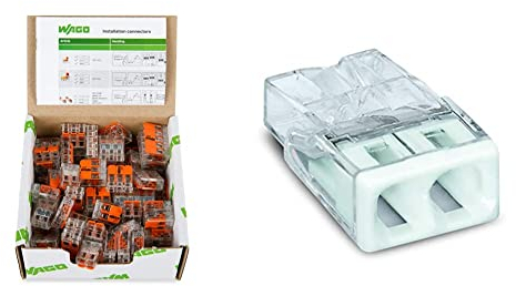 Original WAGO 221 Verbindungsklemmen Set mit Hebel 221-412, 221-413, 221-415 | 75 Stück Kabelverbinder in einem wiederverschließbaren Karton - Original WAGO & ® Klemme, 2-Leiter, 2273-202 (100 Stück)