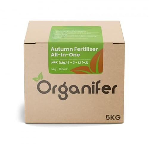 Engrais D'Automne Tout-En-Un (5 Kg - 100 M2) - Riche En Potassium - Engrais Pour Pelouse Automne - Engrais Pour Pelouse - Augmente La Résistance De La Pelouse Au Gel - Sécheresse - Organifer
