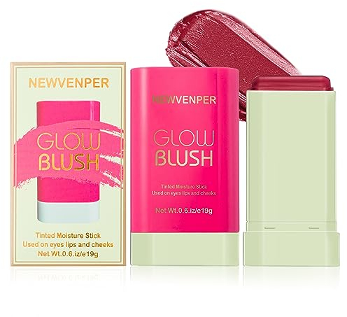Tragbarer Rougestift, wasserfestes Creme-Rouge für Wangen und Lippen, langanhaltender, glatter, cremiger Formel-Blush 2# Rot