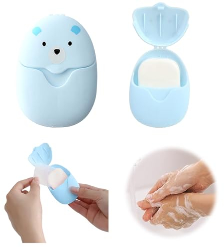 Travel Soap Sheets Portable Soap Flakes Box Backpacking Essentials Disposable Travel Wash Hand Foaming Soap On The Go Camping Accessories Hiking Eco Friendly Cleaning Products