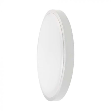 ENERGMiX 24 Watt LED Aufputz Deckenleuchte mit Bewegungsmelder Microwavesensor für Innen und Außen IP44 in weiß Rund|Kaltweiß