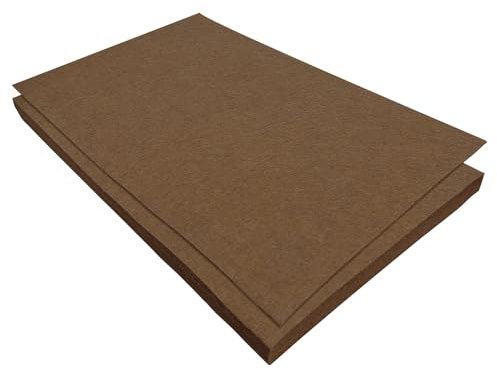 Jtnohx Filzstoff, Steifer Bastelfilz, Farbige Filz zum Basteln, 17,78×28,7cm 11 Pcs Filzplatten Quadrat für das Nähen (Dunkelbraun)