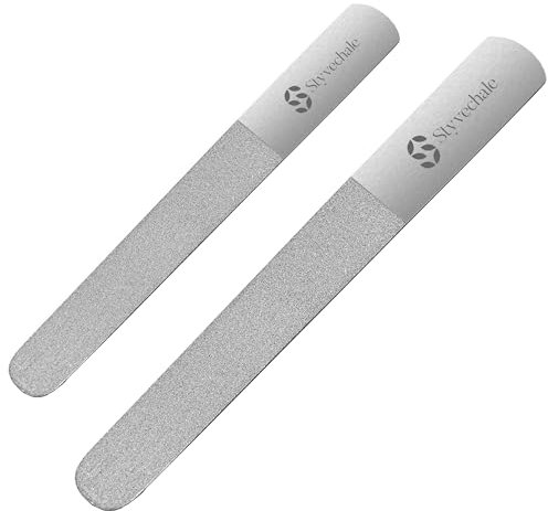 Nail File Diamond Deb Dust Coated Coarse Rough Toenail Files - Rough and Fine Sided Nail Files Podiatry Manicure Autoclavable 8 Pack of 2 (8 Inch)