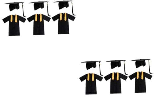 Holibanna 6 Stück 1 Abschlusskleid und Quaste Bachelor abschluss The ba Goldener Schal Mützen und Hüte für Männer Motorhaube für Männer Abendkleider für Frauen formell Abschlusskleid und Hut