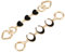 2Pcs Bag Extender Chain Heart Moon Purse Bag Strap Extender Cute Handbag Chain Replacement Bag Chain Strap Bag Making Supplies for Women Handbag Crossbody Shoulder Bag (Black)