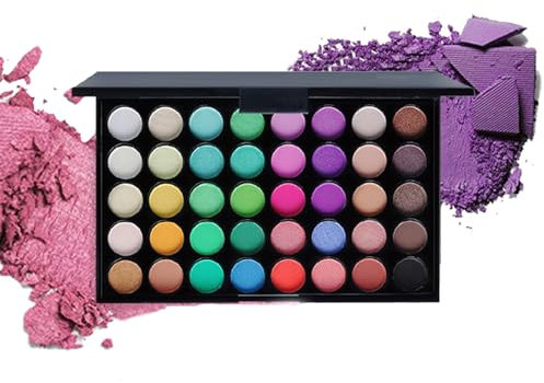 LHLXZQ 40 Farbe Lidschatten Palette, Mehrfarbiges, Mattes, Nude Perlglanz, Glänzend Lidschattenbrett, Bühne Halloween Weihnachten eyeshadow tray, geeignet für Anfänger und Profis*2