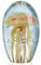 HDCRYSTALGIFTS Figura de medusa de cristal hecha a mano, color rosa, brilla en la oscuridad, peso de papel, decoración para el hogar, acuario, regalo, decoración artesanal