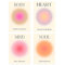 KHDULQ 5 Stück Aura Poster Set，Positive Aura Poster Aesthetic Bilder Zimmer Deko Set & Kunstdrucke Seele, Seele, Geist, Körper und Intellekt Art, Wandbilder für Wand Bunt Wandcollagen