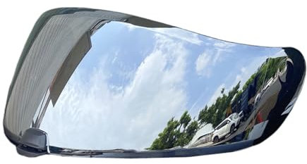 Visiera del Casco, Visiera di Ricambio HJ-20M, Protettiva UV, AntiGraffio, for Casco HJC FG-17 IS-17 C70.(Silver)
