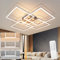 cliheet LED Deckenleuchte Wohnzimmer Deckenlampe - 72CM Wohnzimmerlampe Dimmbar mit Fernbedienung 48W Silber Schlafzimmer Deckenbeleuchtung Modern Rechteckig Design für Arbeitszimmer Hotel