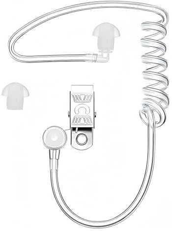 Tubo de Sonido de Repuesto para Auriculares de Radio, Comunicación Clara y Sin Ruido, Compatible con Walkie Talkies y Auriculares Inalámbricos, Diseño Ergonómico de Silicona Suave, Fácil de Limpiar