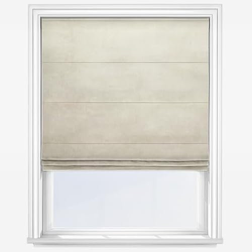 Made To Measure Roman Blinds - Huge Choice Of Fabrics - British Made (Tribeca Natural) (Standard Lining)