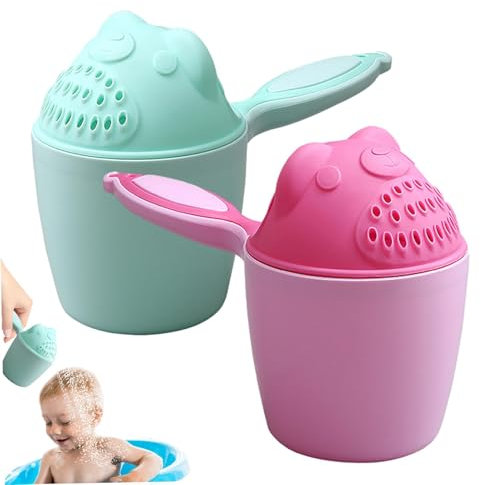 2 Vasos Para Lavar El Cabello Para Niños, Vasos De Enjuague Con ú Para Niños Pequeños, Ducha Bebe,Regadera Baño Bebe, Jarra Baño Bebe, Vaso De Enjuague Para Bebé Con Enjuague En Cascada Creativo