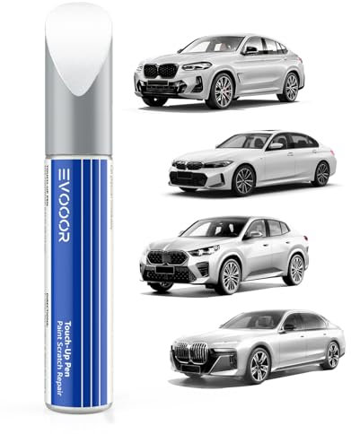 (A96) Mineral White Metallic Tricoat retoque de pintura de coche para BMW, Reparación de arañazos para coches, Solución rápida y fácil para las reparaciones