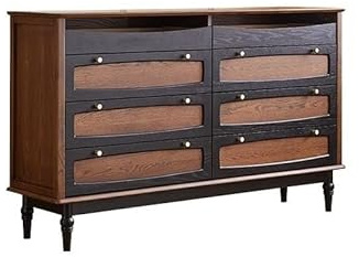 uotmui Side Board Solid Wood Bedroom Drawer Cabinet Bed End Storage Cabinet Retro Storage Cabinet Sideboard Storage Cabinet