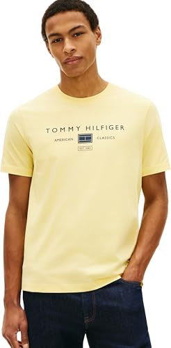 Tommy Hilfiger Herren Brand Love Mono Stack Tee Mw0mw42365 S/S T-Shirt (1er Pack)