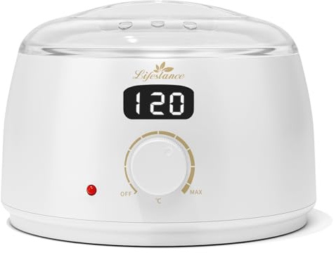 Lifestance Professional Wax Pot Warmer, L2 Premium Digital Wax Melt Machine for Hair Removal, 500ml 14oz LCD Wax Heater for Hard Wax Beads Fast Heat, Home Waxing for Body Brazilian Bikini Face - White
