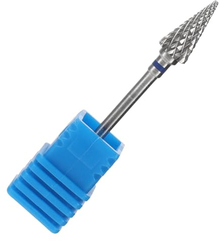 ARTIBETTER Broca de Tungsteno para Uñas Tipo Paraguas Azul M, Herramienta para Manicura Profesional, Broca para Pulir, Eliminar Cutículas y Esmalte, Accesorios para Uñas Acrílicas, Uso