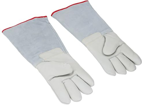 ZAICOLER Frostschutzhandschuhe, 3-lagige Kryogene aus Rindsleder, Kältebeständige Schutzhandschuhe mit Kälteschwamm-Zwischenschicht, Ideal für die Handhabung von Flüssigem Stickstoff, Trockeneis,