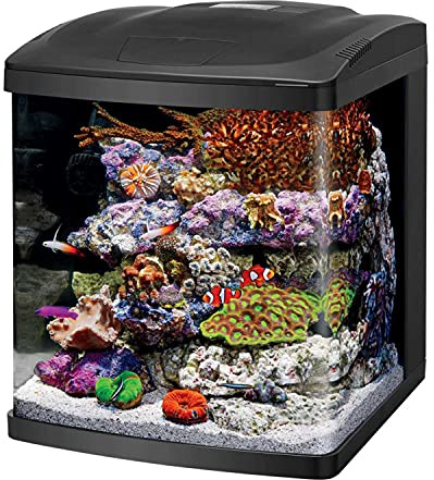 Coralife BioCube, Aquarium Kit, Nano Tank, Customizable LED Lighting, for Saltwater and Freshwater Environments, 16 Gallons