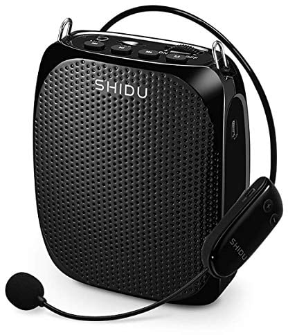 Amplificatore vocale senza fili portatile, mini altoparlante cassa con microfono auricolare ricaricabile amplificatore di voce pa sistema microfono per insegnanti, guide turistiche, allenatori,scuola
