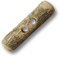 Knopfparadies - 3er Set urige große braune Knebel Holzknöpfe wie kleine Äste mit Rinde/Hell Holz, dunkel meliert/Knebelknöpfe/Ø ca. 16x61mm