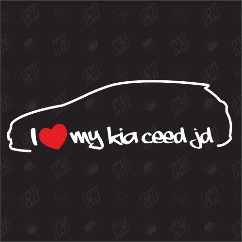 speedwerk-motorwear I Love My Ceed JD - Sticker für KIA, Bj. 12-18, Schrägheck